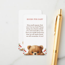 Babybeer en lijsterbesboeken voor baby  informatiekaartje