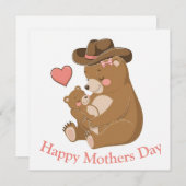 Babybeer Gelukkige Moederdag Feestdagenkaart (Voorkant / Achterkant)