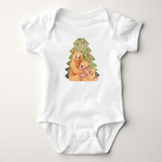 Babybeer, moederbeer en vaderbeer romper (Voorkant)