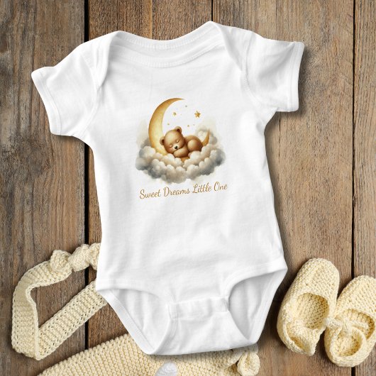 Babybeer slaapt in maanwolk Baby Shower Cadeau Romper