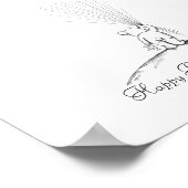 Babybeer Vingerafdruk Gastenboek Poster (Hoek)