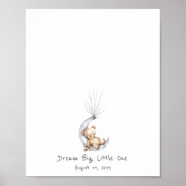 Babybeer zit op de Maan-gastenboek Poster