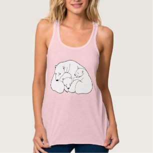 Babyberen Kunst Tanktop Dames Natuur Kunst Shirts