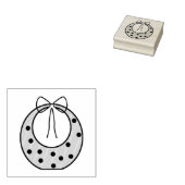 Babybib met poka Dots Art Stamp Rubberstempel (Gestempeld)