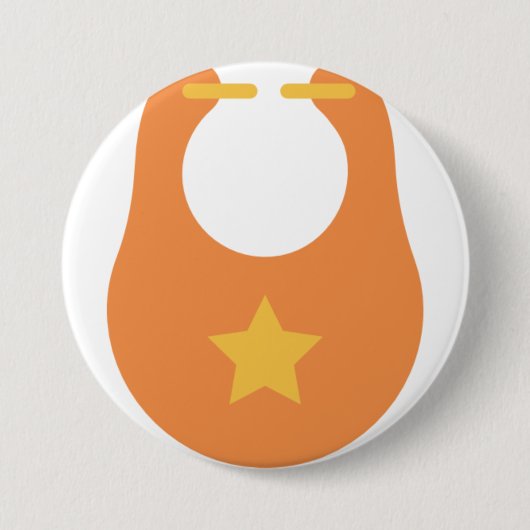 babybib ronde button 7,6 cm (Voorkant)