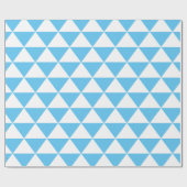 Babyblauw driehoekspatroon cadeaupapier (Vlak)