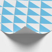 Babyblauw driehoekspatroon cadeaupapier (Hoek)