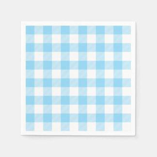Babyblauw en wit Buffalo geruit gingham Servet