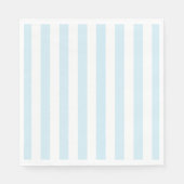 Babyblauw en witgestreepte papierluiers servet (Voorkant)