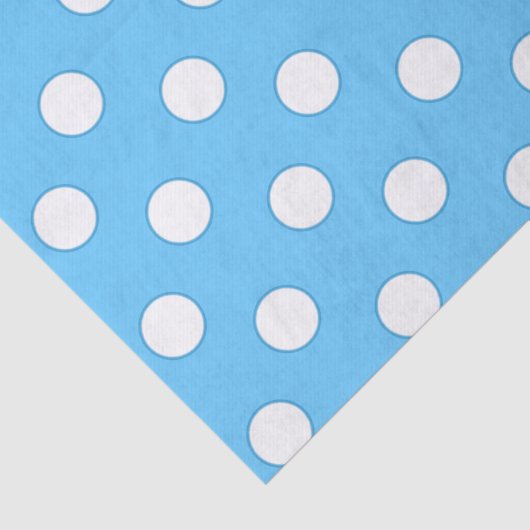 Babyblauw en witte haarvlekken tissuepapier (Detail)