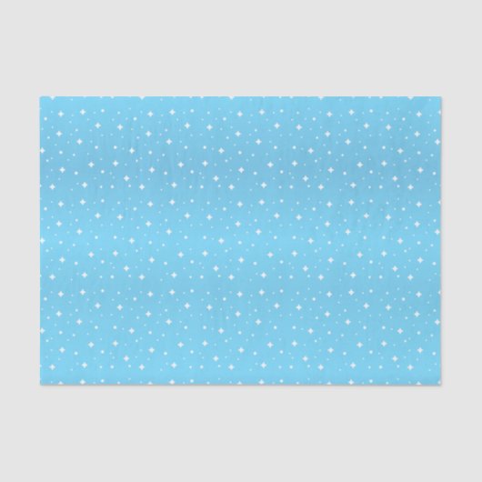  babyblauw en witte sterren tissuepapier (Voorkant)