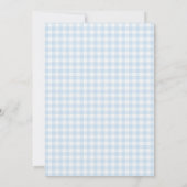 Babyblauw feestje uitnodiging (Achterkant)