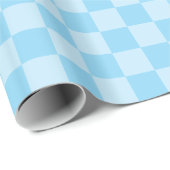 Babyblauw geruit cadeaupapier (Rol Hoek)