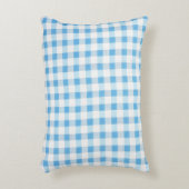 Babyblauw Gingham Accent Kussen (Voorkant(Verticaal))