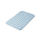Babyblauw Gingham Badmat (Gekanteld)