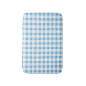 Babyblauw Gingham Badmat (Voorkant Verticaal)