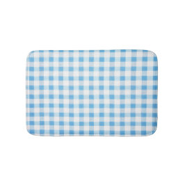 Babyblauw Gingham Badmat