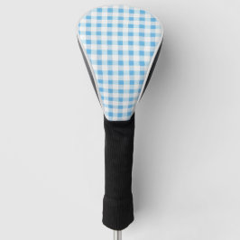 Babyblauw Gingham Golfheadcover
