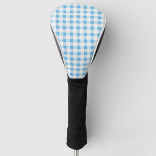 Babyblauw Gingham Golfheadcover