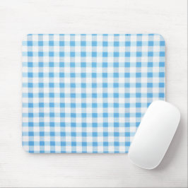 Babyblauw Gingham Muismat