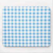 Babyblauw Gingham Muismat (Voorkant)