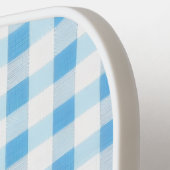 Babyblauw Gingham Pickleball Paddle (Links Detail)