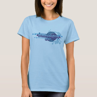 Babyblauw grafisch programma Washington DC T-Shirt
