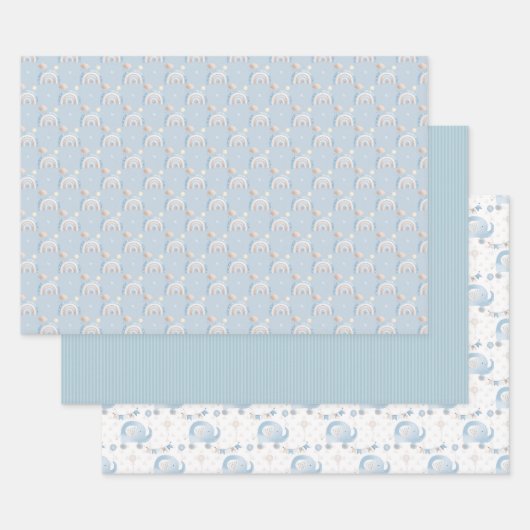 Babyblauw Inpakpapier Vel (Set)