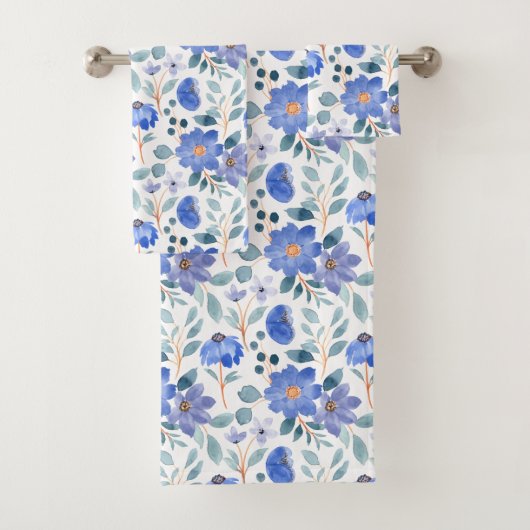 Babyblauw Kornbloem Bad Handdoek (Insitu)