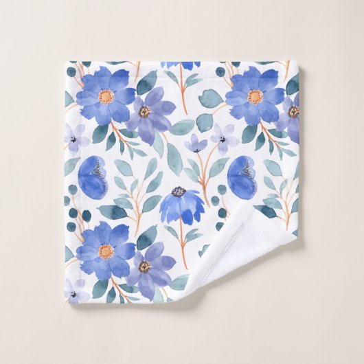 Babyblauw Kornbloem Bad Handdoek (Wasdoekje)