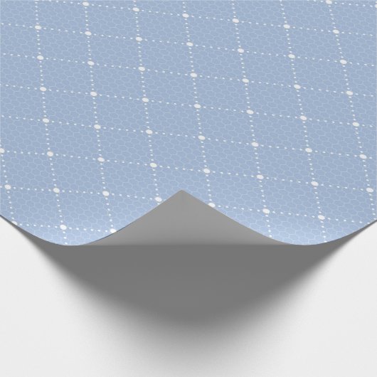 Babyblauw loopvlak Witte pasta's Olap Cadeaupapier (Hoek)