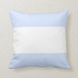 Babyblauw pastel en ontwerp van de witte balk kussen