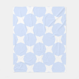 Babyblauw pastel & wit sterrenpatroon ontwerp fleece deken