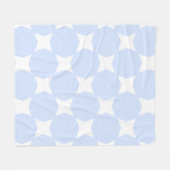 Babyblauw pastel & wit sterrenpatroon ontwerp fleece deken (Voorkant (Horizontaal))