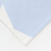 Babyblauw pastel & wit sterrenpatroon ontwerp fleece deken (Hoek)