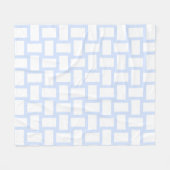 Babyblauw pastel & wit weefselontwerp fleece deken (Voorkant (Horizontaal))