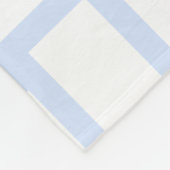 Babyblauw pastel & wit weefselontwerp fleece deken (Hoek)
