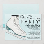 Babyblauw Schaats laat ijsschaatsen Kaart (Voorkant / Achterkant)