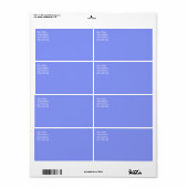 Babyblauw verzendlabel (Full Sheet)