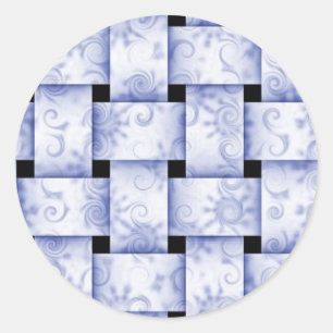 Babyblauw weefsel ronde sticker