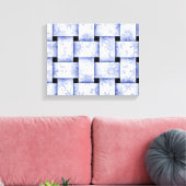 babyblauw weilvas canvas afdruk (Insitu (Woonkamer))