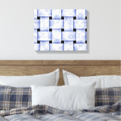 babyblauw weilvas canvas afdruk (Insitu (Slaapkamer))