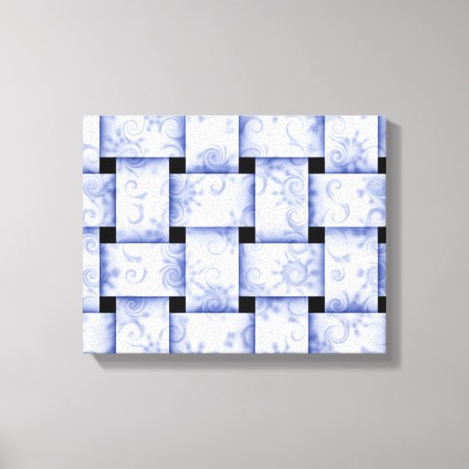 babyblauw weilvas canvas afdruk (Voorkant)