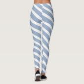 Babyblauw & Wit Gestreepte Leggings (Achterkant)