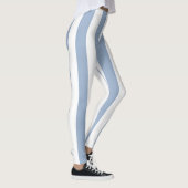 Babyblauw & Wit Gestreepte Leggings (Rechts)
