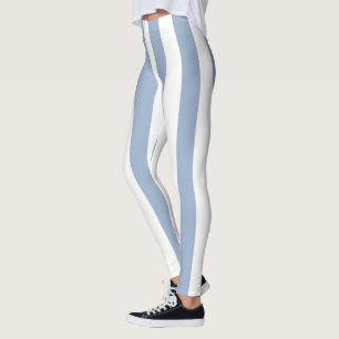 Babyblauw & Wit Gestreepte Leggings
