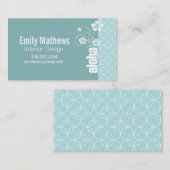 Babyblauwe cirkels; Aloha Visitekaartje (Voorkant / Achterkant)