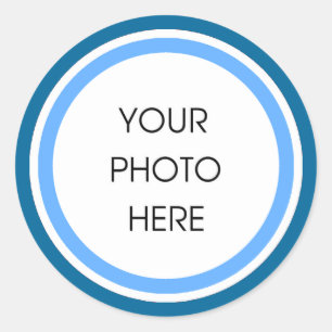 Babyblauwe cirkels ronde sticker