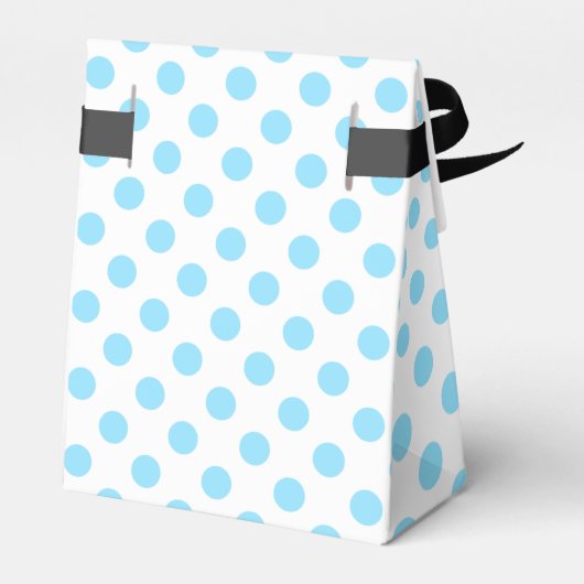 Babyblauwe en witte haarvlekken bedankdoosjes (Achterkant)