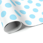 Babyblauwe en witte haarvlekken cadeaupapier (Rol Hoek)